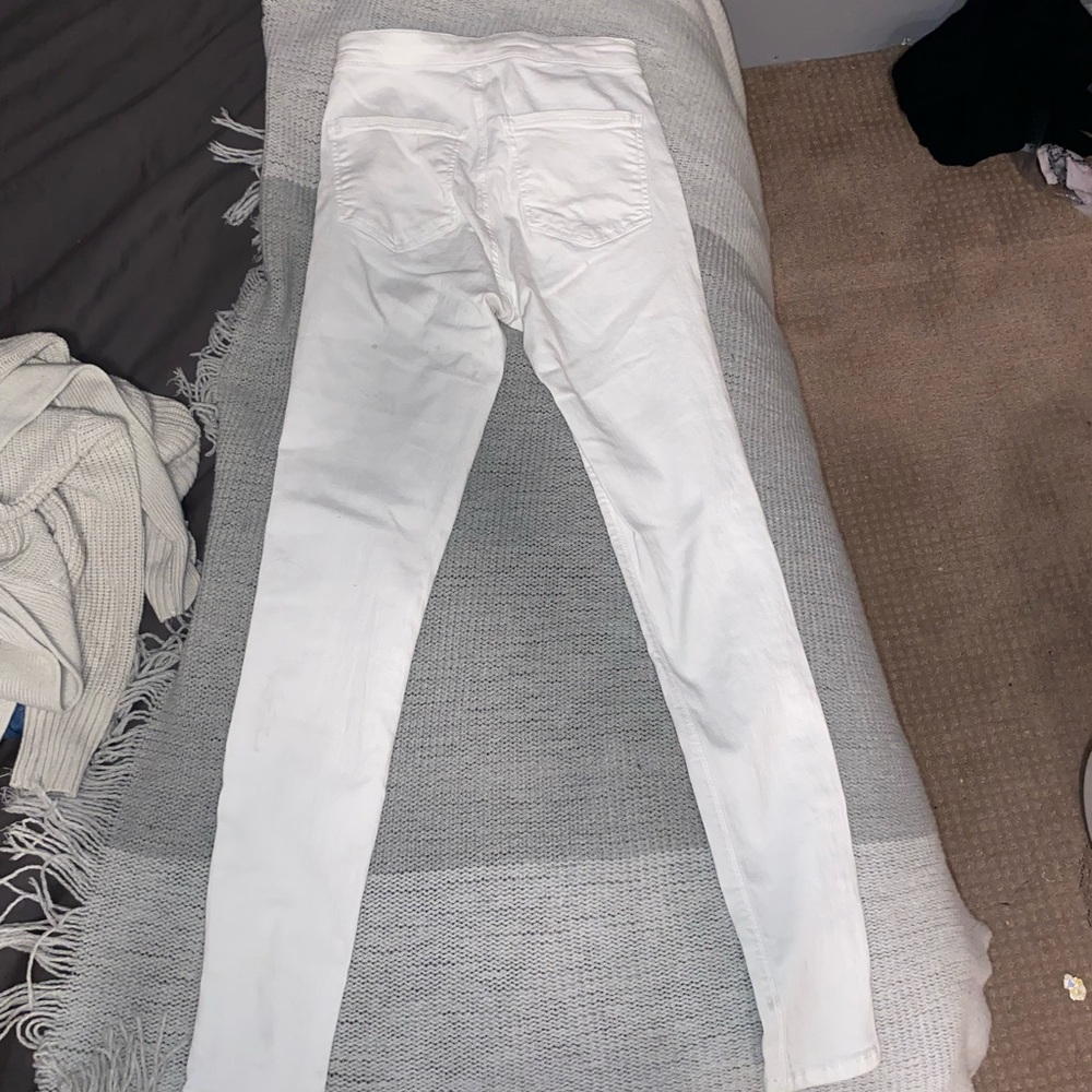 Topshop white joni jeans